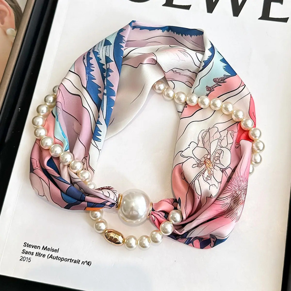 X70 Type7 | Gianzhijie Pearl Magnetic Skinny Silk Neck Scarf